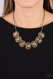 Iced Iron - Brass - Paparazzi Accessories