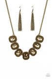 Iced Iron - Brass - Paparazzi Accessories