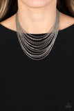 Cascading Chains - Silver - Paparazzi Accessories