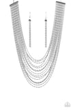 Cascading Chains - Silver - Paparazzi Accessories