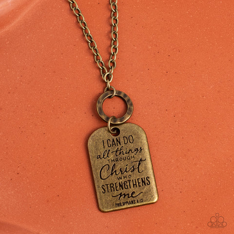 Persevering Philippians - Brass - Paparazzi Accessories