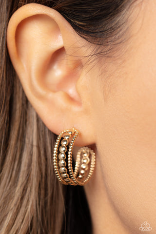 Dotted Darling - Gold - Paparazzi Accessories