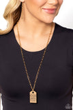 Possible Pendant - Gold - Paparazzi Accessories