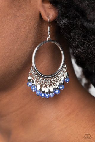 Fringe Fanfare - Blue - Paparazzi Accessories