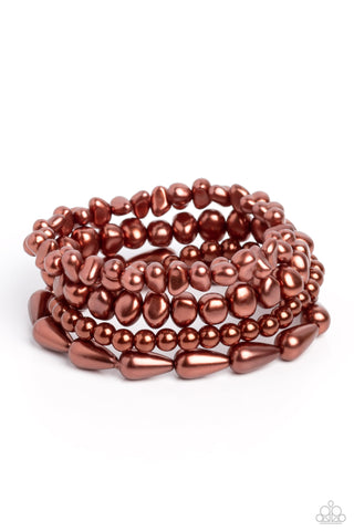 Gossip PEARL - Brown - Paparazzi Accessories