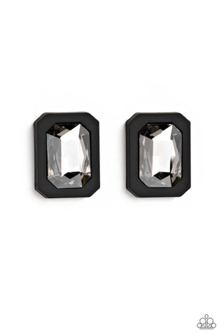 Edgy Emeralds - Black - Paparazzi Accessories
