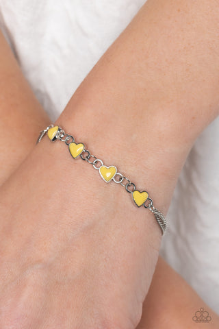 Smitten Sweethearts - Yellow - Paparazzi Accessories