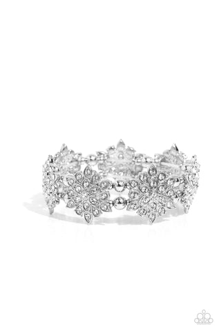 Scintillating Snowflakes - White - Paparazzi Accessories