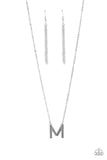Leave Your Initials - Silver - M - Paparazzi Accessories