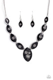 Pressed Flowers - Black - Paparazzi Accessories