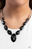 Pressed Flowers - Black - Paparazzi Accessories