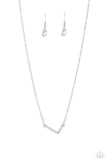 INITIALLY Yours - L - White - Paparazzi Accessories
