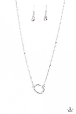 INITIALLY Yours - C - White - Paparazzi Accessories