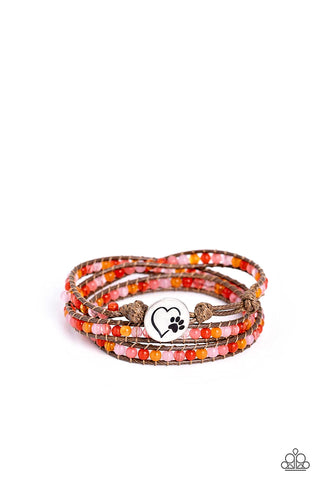 PAW-sitive Thinking - Orange - Paparazzi Accessories