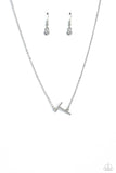 INITIALLY Yours - T - White - Paparazzi Accessories
