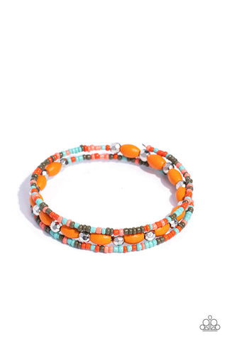 For WOOD Measure - Orange - Paparazzi Accessories