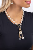 White Collar Welcome - Gold - Paparazzi Accessories
