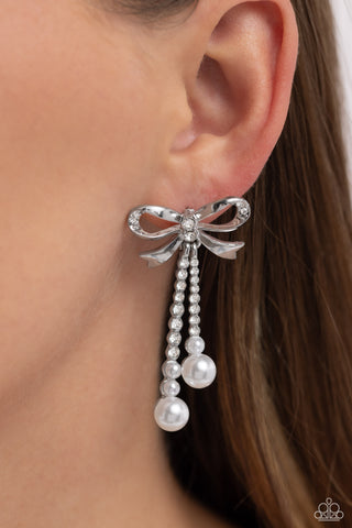 Bodacious Bow - White - Paparazzi Accessories