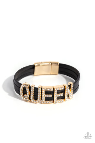 Queen of My Life - Gold - Paparazzi Accessories