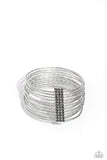 Shimmery Silhouette - Silver - Paparazzi Accessories