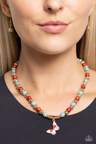 Speckled Story - Red - Paparazzi Accessories