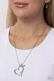 Half-Hearted Haven - Blue - Paparazzi Accessories