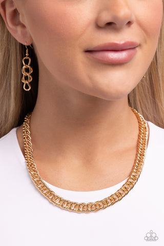 Industrial Ideology - Gold - Paparazzi Accessories