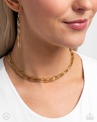 Monochromatic Marvel - Gold - Paparazzi Accessories