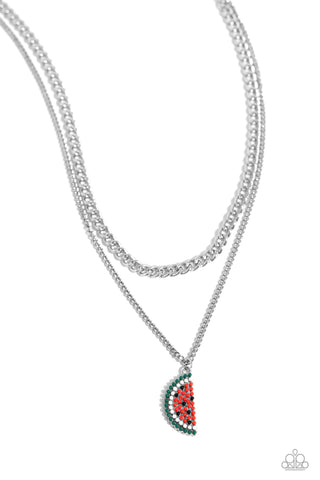 Watermelon Whimsy - Red - Paparazzi Accessories