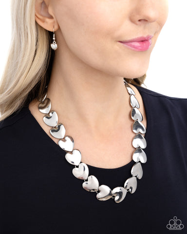 Heirloom Hearts - Silver - Paparazzi Accessories