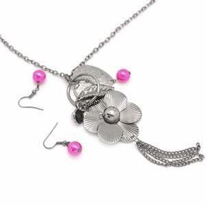 Pink Flower Necklace