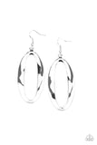 Oval My Head - Silver Earring - Paparazzi Accessories