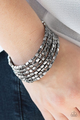 Stunningly Stacked - Black - Paparazzi Accessories
