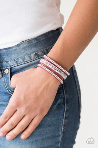 Rollin In Rhinestones - Pink - Paparazzi Accessories