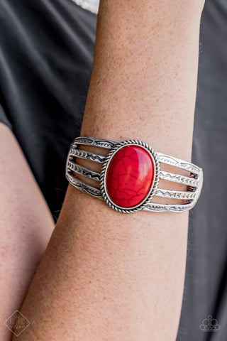 Desert Glyphs - Red - Paparazzi Accessories