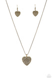Look Into Your Heart - Brass - Paparazzi Accessories