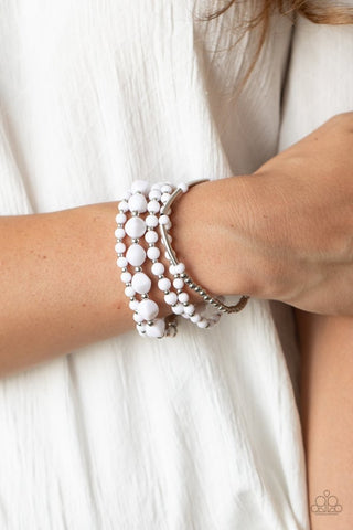 Vibrantly Vintage - White - Paparazzi Accessories