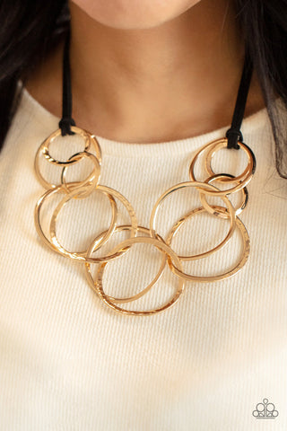 Spiraling Out of COUTURE - Gold - Paparazzi Accessories