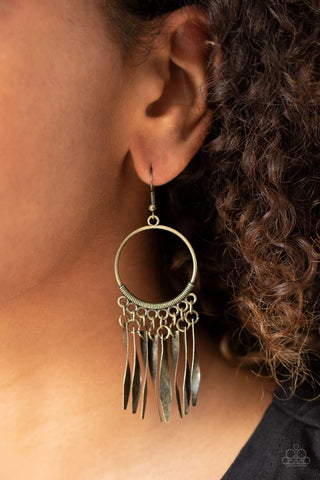 Paparazzi Let GRIT Be! - Brass - Paparazzi Accessories