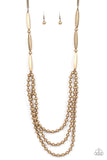 Beaded Beacon - Brass - Paparazzi Accessories