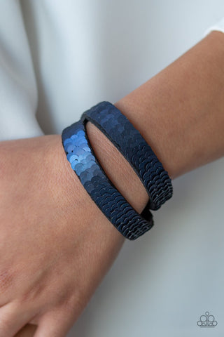 Under The SEQUINS - Blue / Silver - Paparazzi Accessories