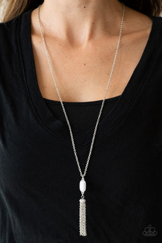 Tassel Tease - White - Paparazzi Accessories