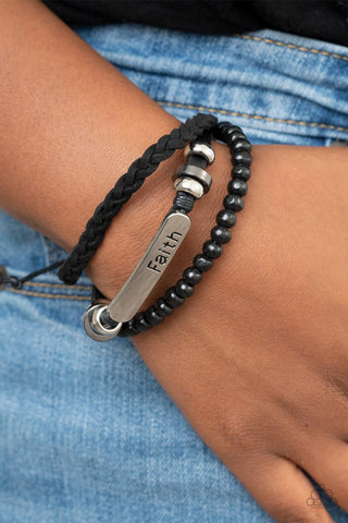 Let Faith Be Your Guide - Black - Paparazzi Accessories