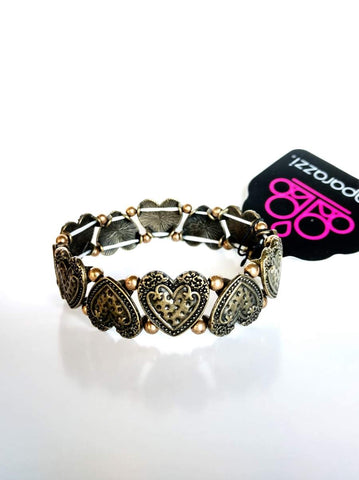 Rustic Heartthrob - Brass - Paparazzi Accessories
