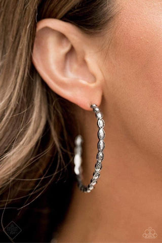 Hoop Hype - Silver - Paparazzi Accessories