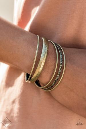 Get Into Gear - Brass - Paparazzi Accessories