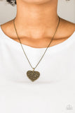 Look Into Your Heart - Brass - Paparazzi Accessories