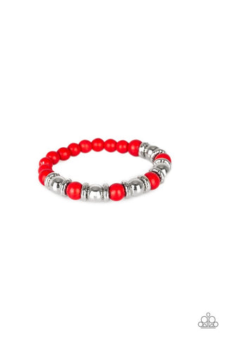 Across the Mesa - Red - Paparazzi Accessories