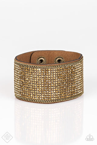 Glitter Gossip - Brass - Paparazzi Accessories