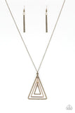TRI Harder - Brass - Paparazzi Accessories
